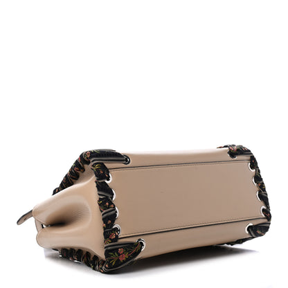 Fendi Nappa Ribbon Lace Up Mini Peekaboo Iconic Satchel Beige 3 of 4