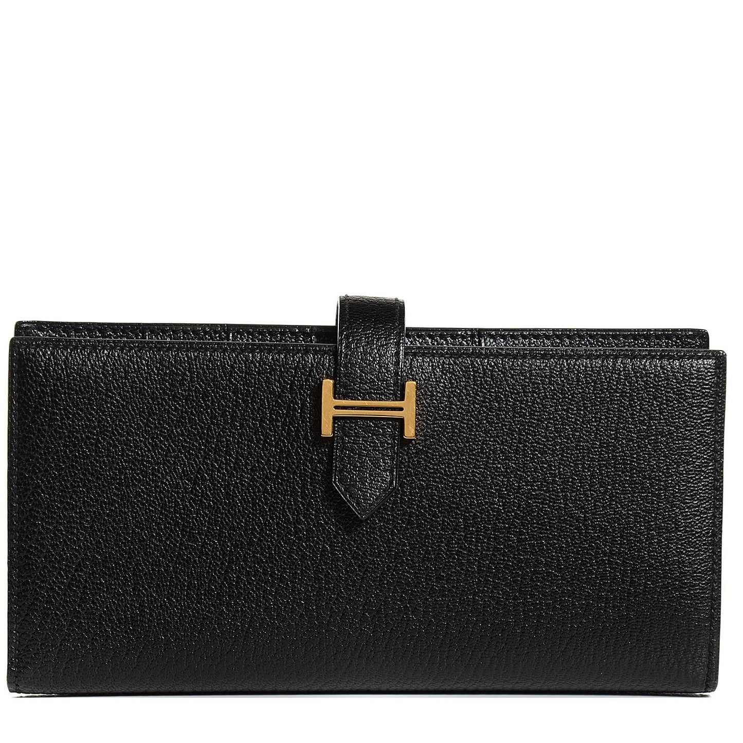 Chevre Mysore Bearn Gusset Wallet Black