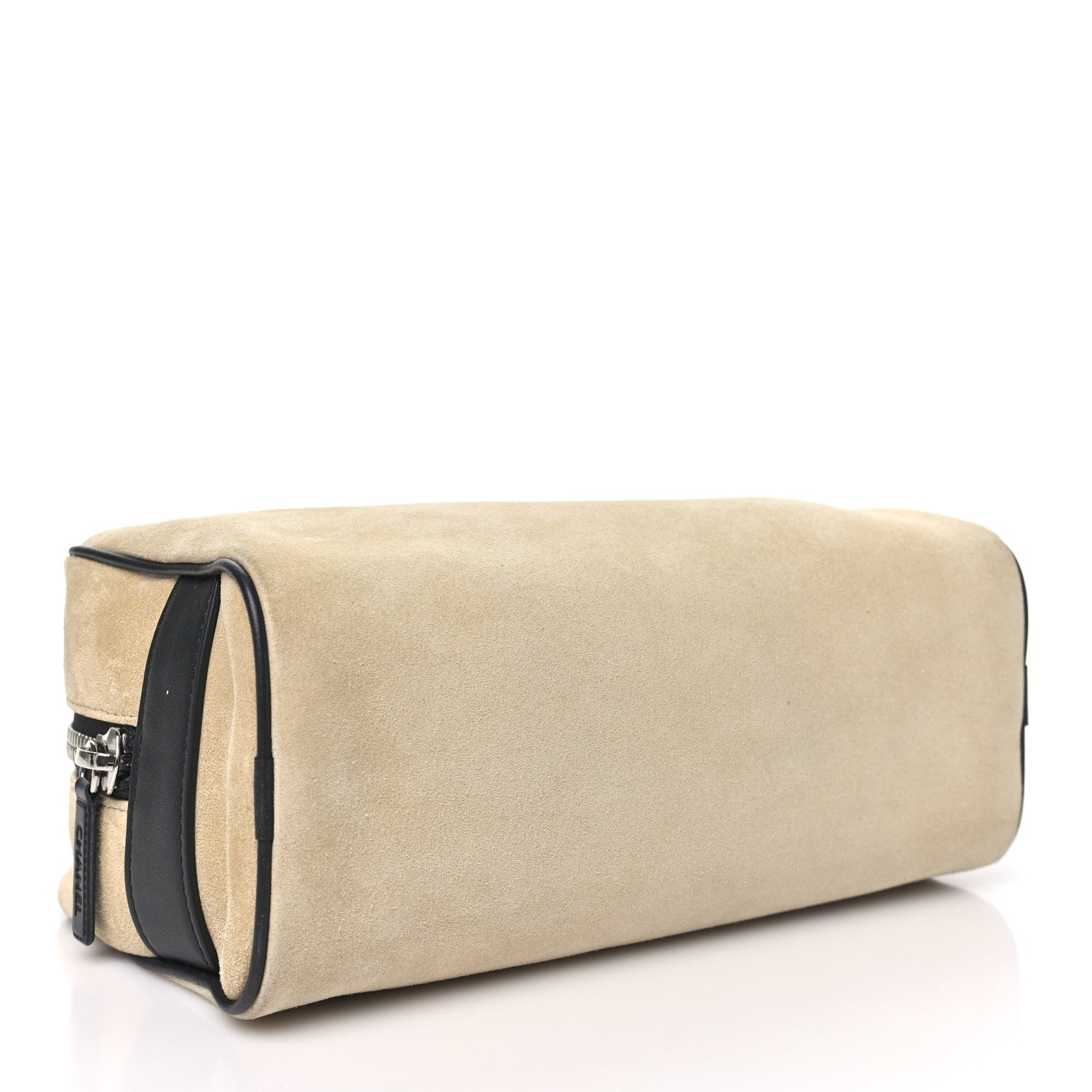 Chanel Suede Calfskin Large Zipped Pouch Beige 4 of 10