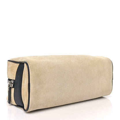 Chanel Suede Calfskin Large Zipped Pouch Beige 4 of 10