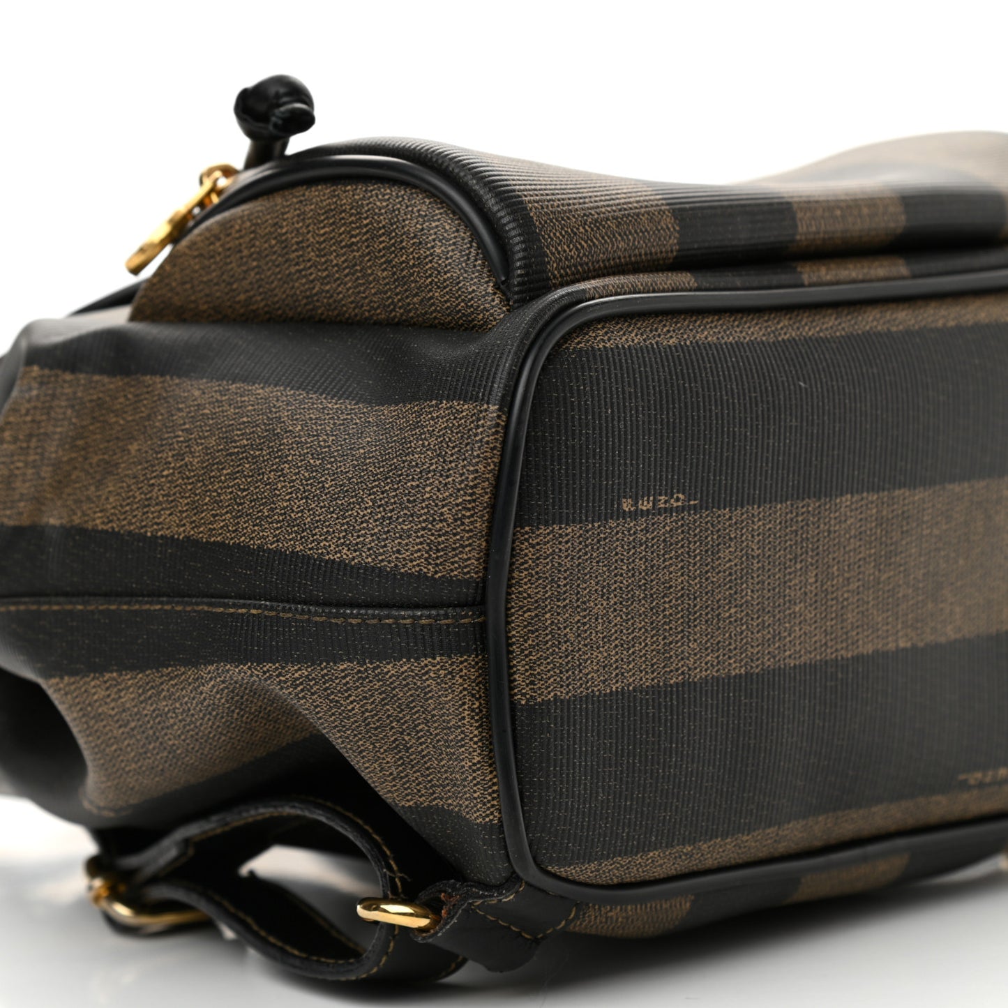 Coated Canvas Pequin Drawstring Backpack Tobacco