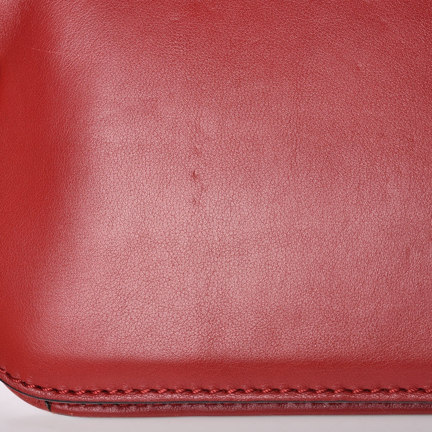 Vitello Large Glam Lock Rockstud Flap Red