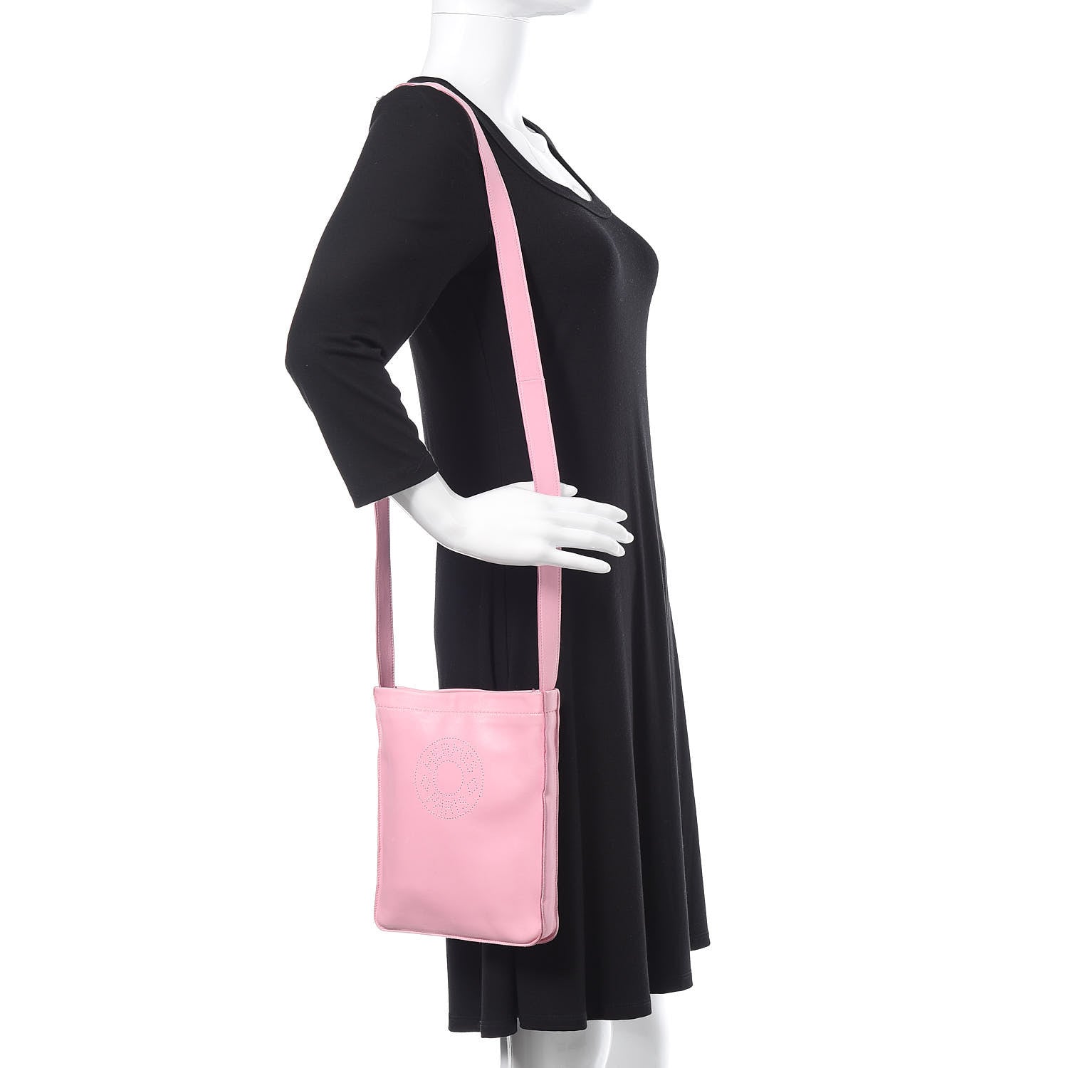 Hermes Lambskin Clou De Selle Pouch Petal Pink 2 of 10
