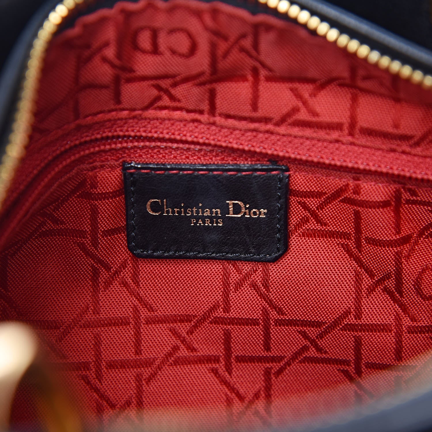 Christian Dior Lambskin Cannage Medium Lady Dior Black 6 of 10