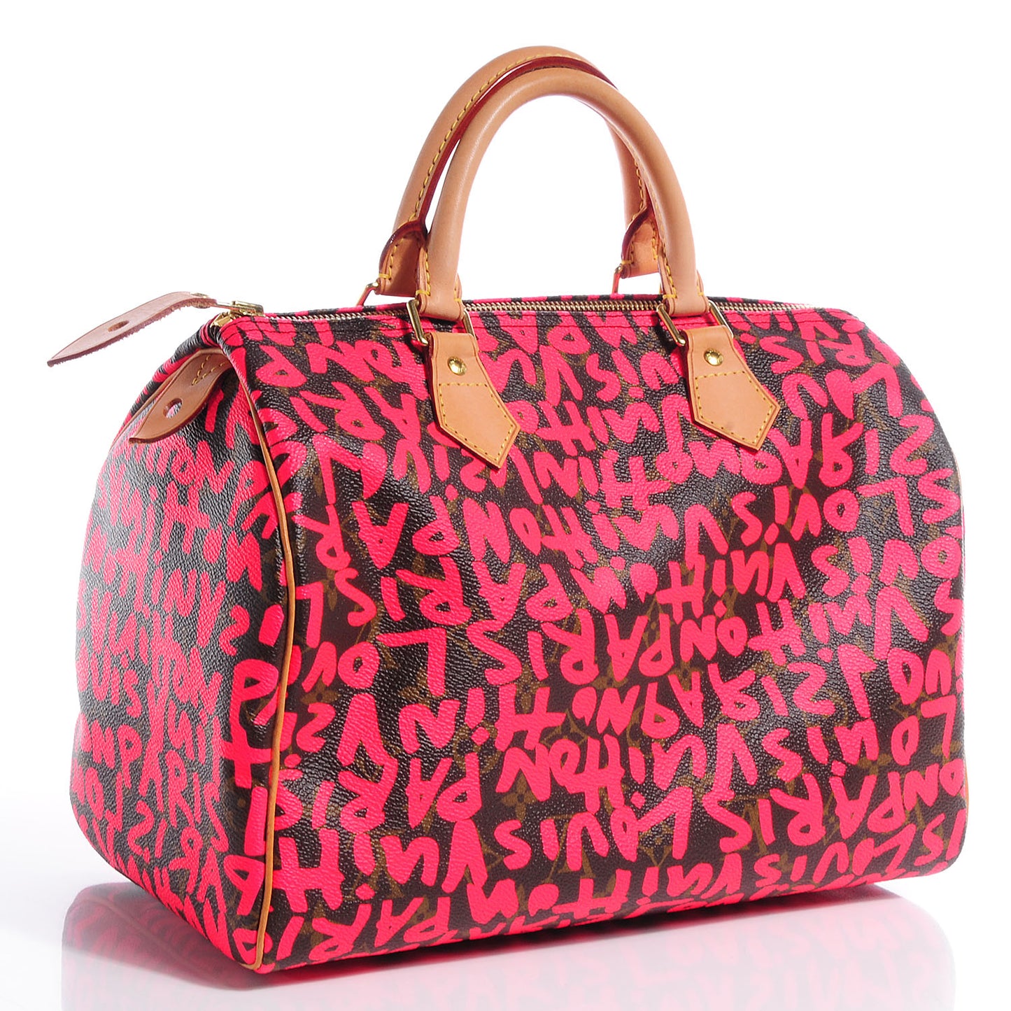 Monogram Graffiti Speedy 30 Fuchsia