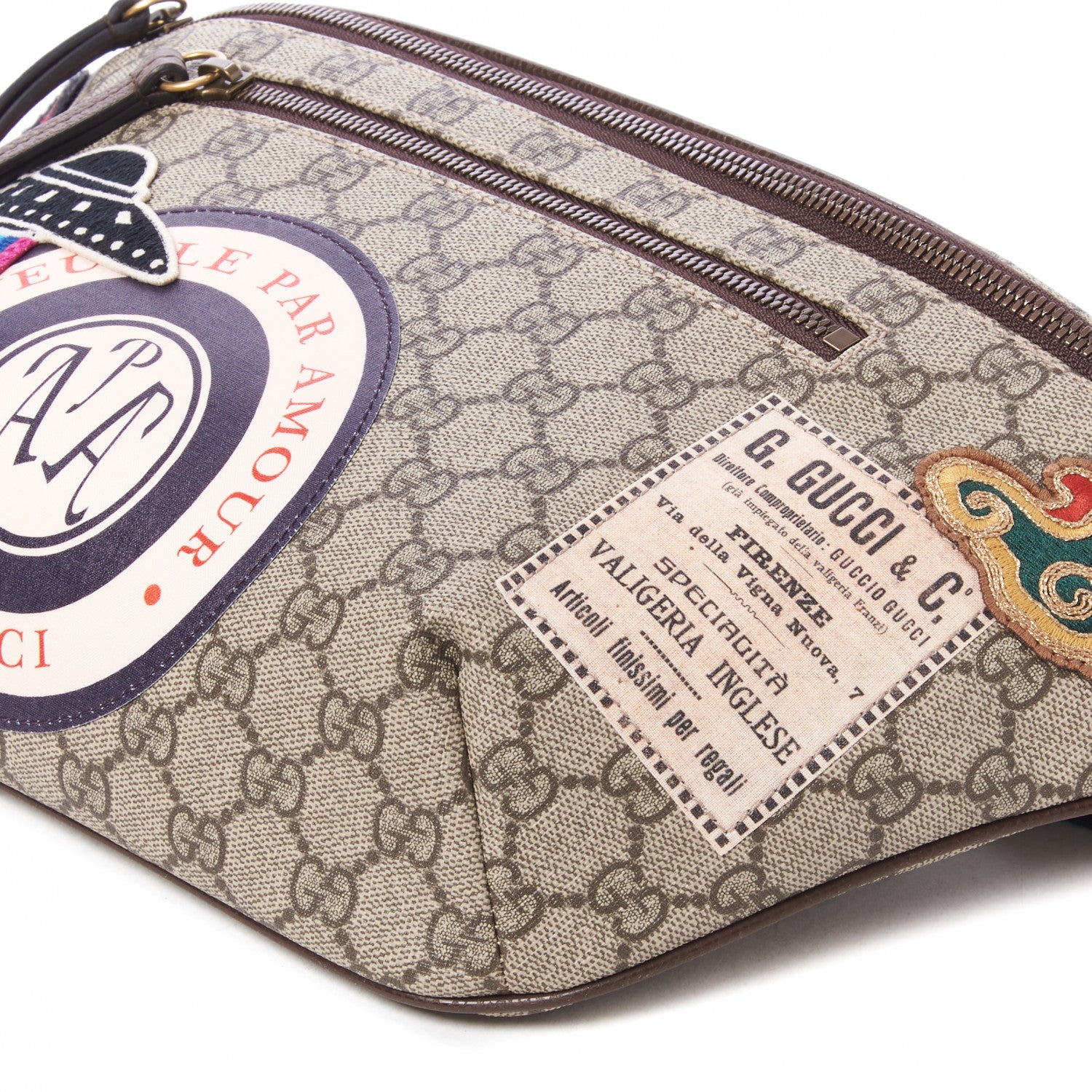 Gucci GG Supreme Monogram Courrier Belt Bag Beige New Acero 5 of 8