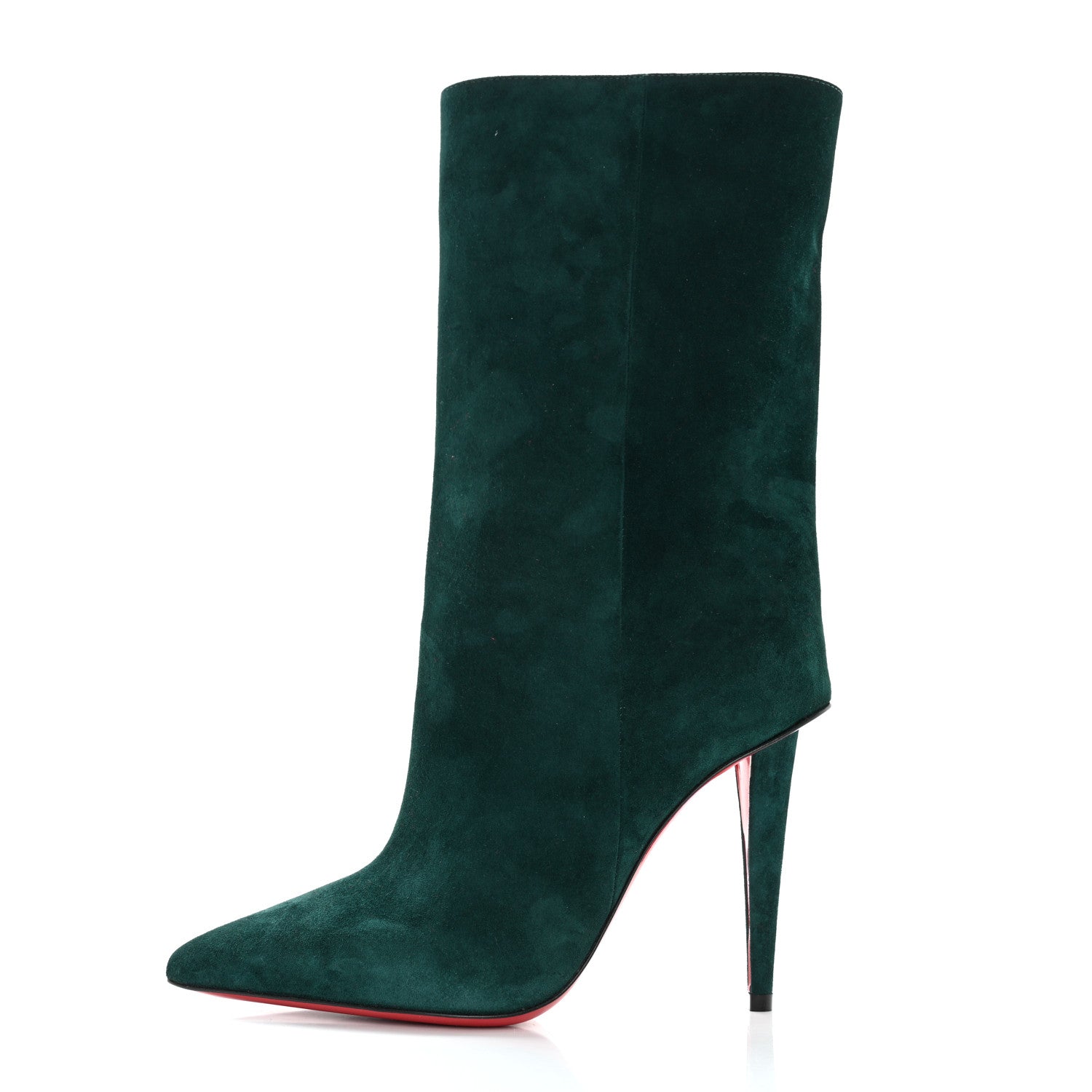 Christian Louboutin Veau Velours Astrilarge 100 Booties 35.5 Green 1 of 8