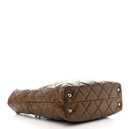 Chanel Metallic Aged Calfskin Quilted Reissue 2.55 Tote Bronze 4 of 10