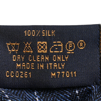 Louis Vuitton Silk Monogram Scrunchie Navy 4 of 4