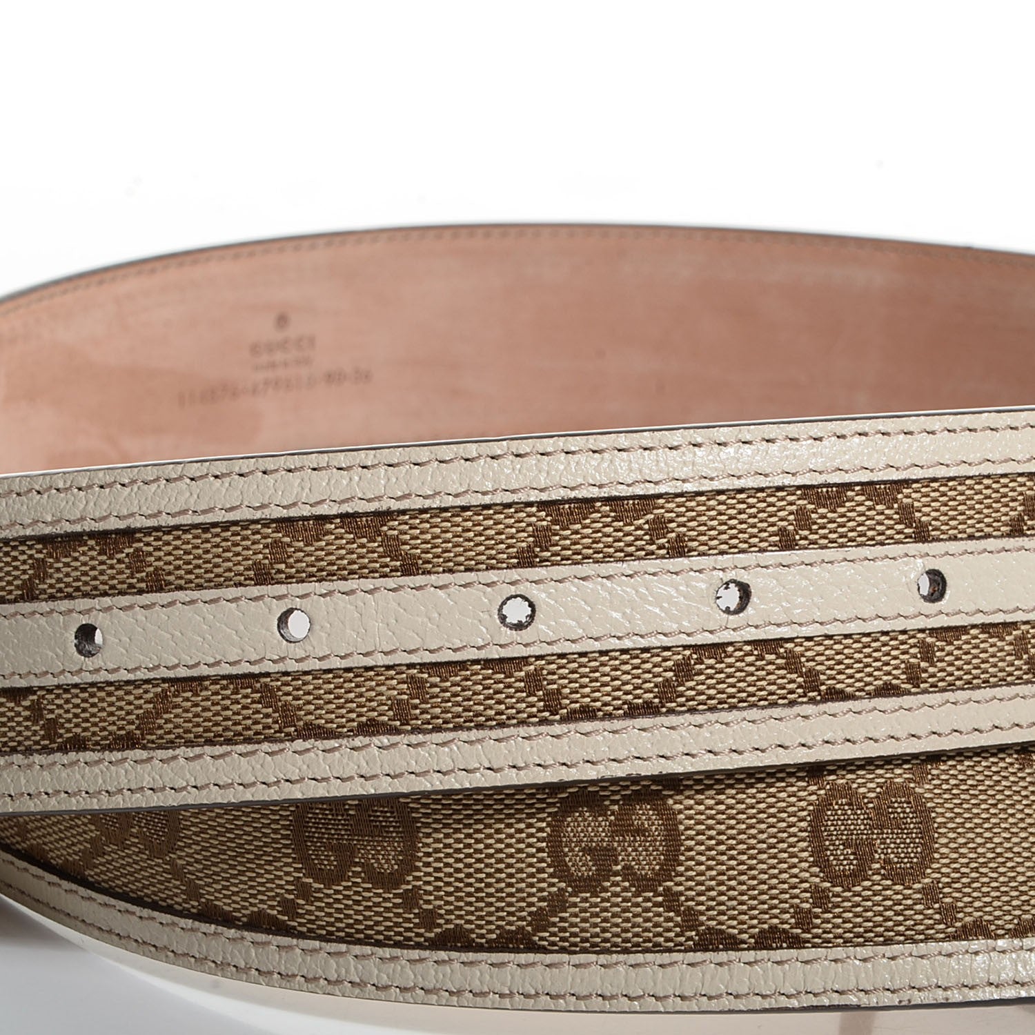 Gucci Monogram Interlocking G Belt 90 36 Off White 4 of 5