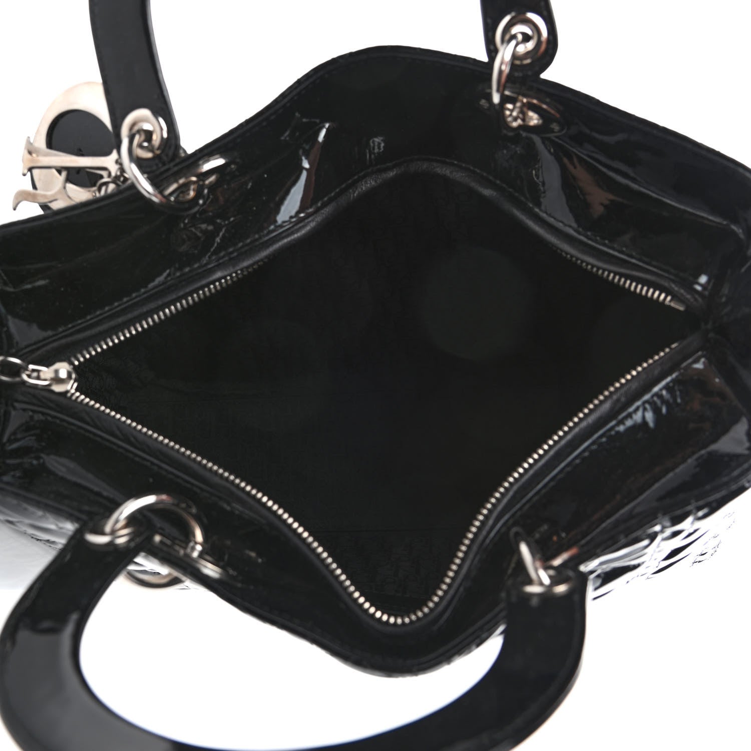 Christian Dior Patent Cannage Large Lady Dior Black 4 of 4