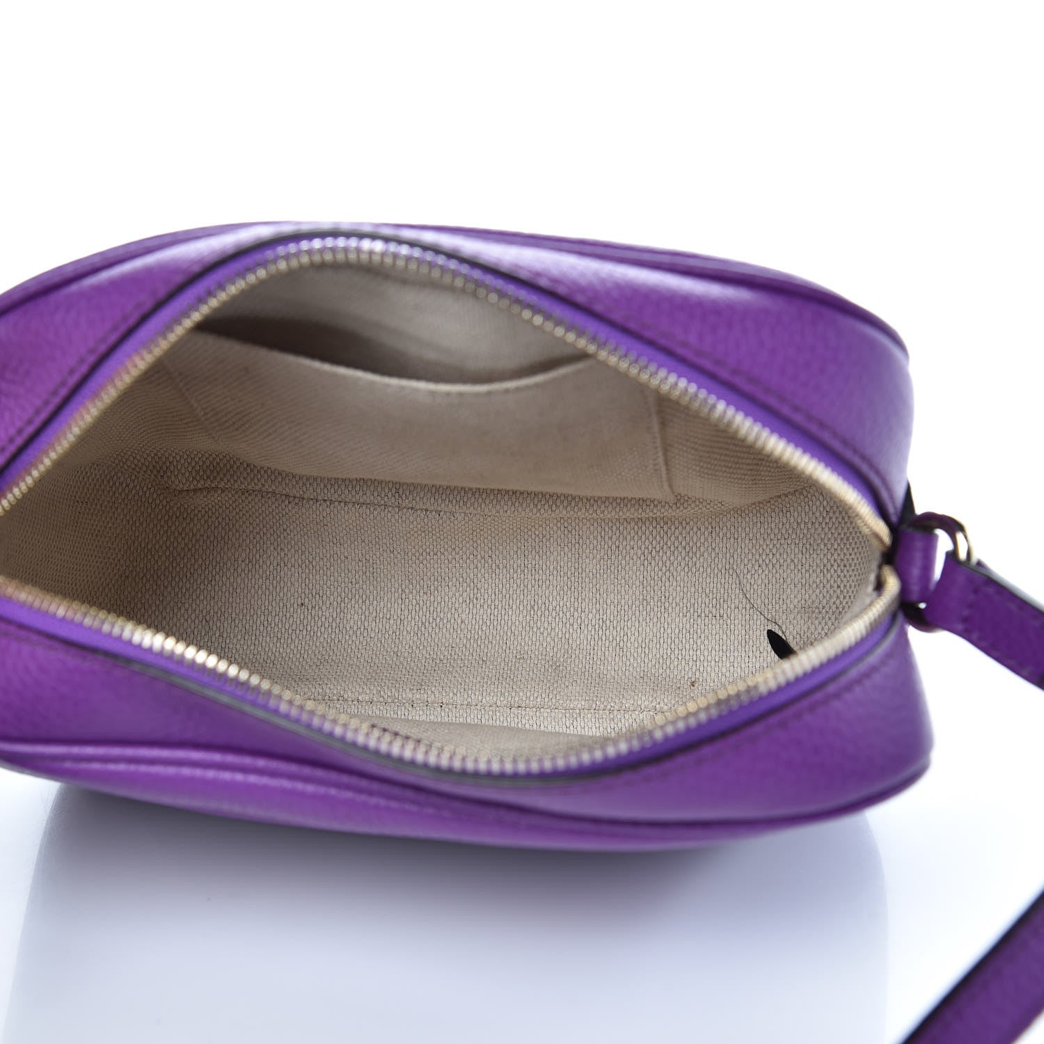Gucci Pebbled Calfskin Small Soho Disco Bag Shine Purple 5 of 12