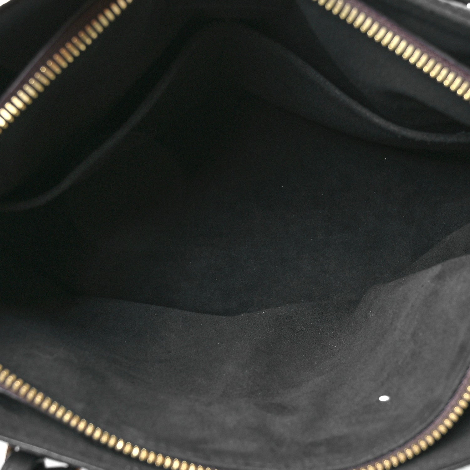 Louis Vuitton Monogram Flower Zipped Tote PM Black 5 of 10