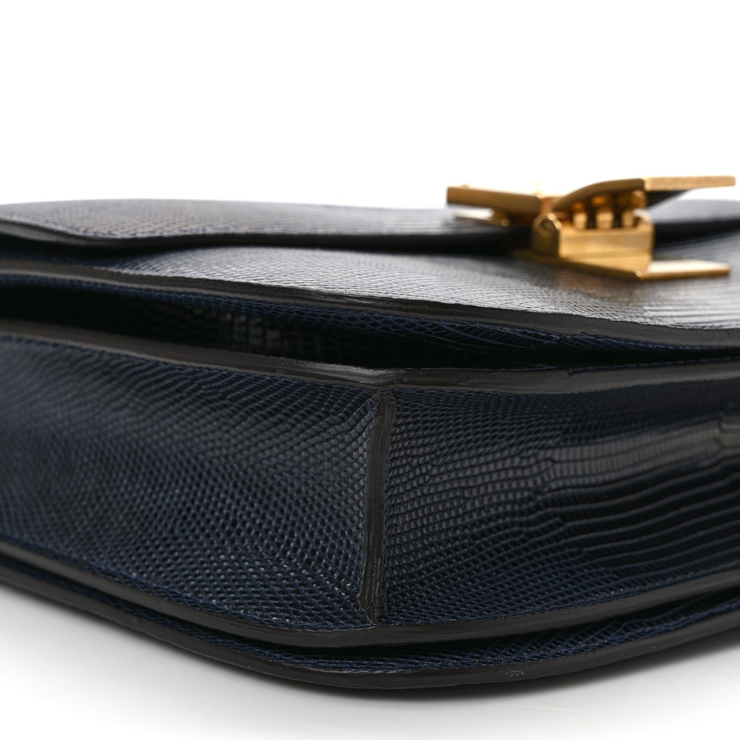 Celine Lizard Medium Classic Box Flap Bag Navy 7 of 9