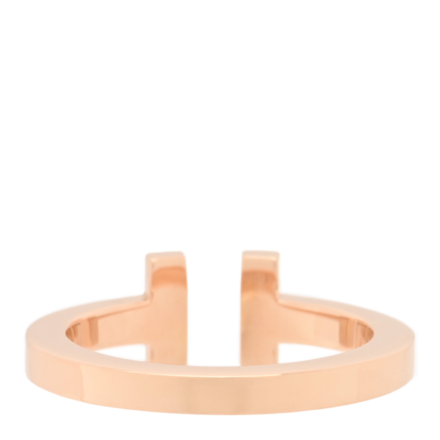 18K Rose Gold T Square Ring 56 7.5