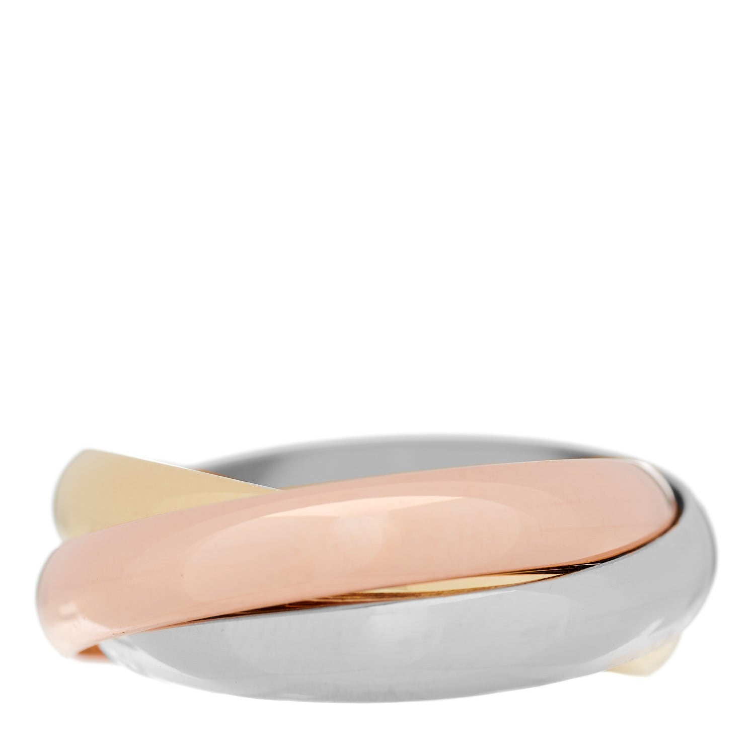 Cartier 18K Pink Yellow White Gold Classic Les Must De Cartier Trinity Ring 53 6.25 6 of 11