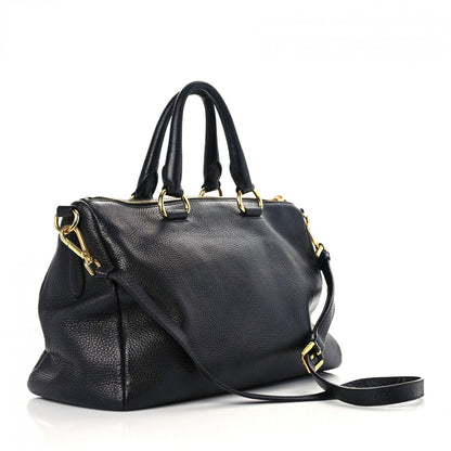 Prada Vitello Daino Tote Black 3 of 15