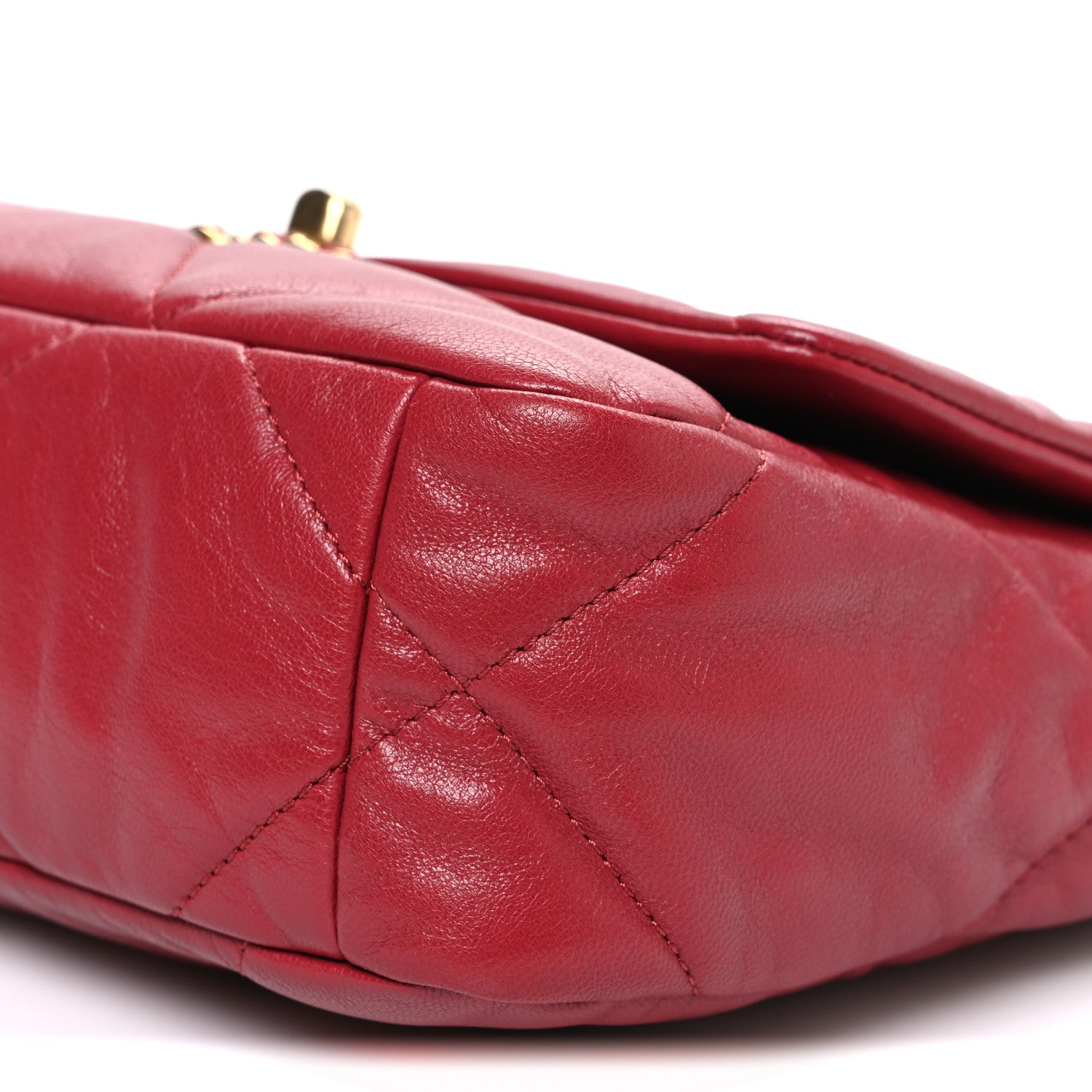 Chanel Goatskin Quilted Medium Chanel 19 Flap Red 10 of 10