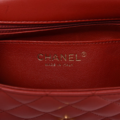 Chanel Lambskin Quilted Mini Rectangular Flap Red 6 of 7