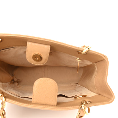 Chanel Caviar Quilted Petit Shopping Tote PST Beige 5 of 9