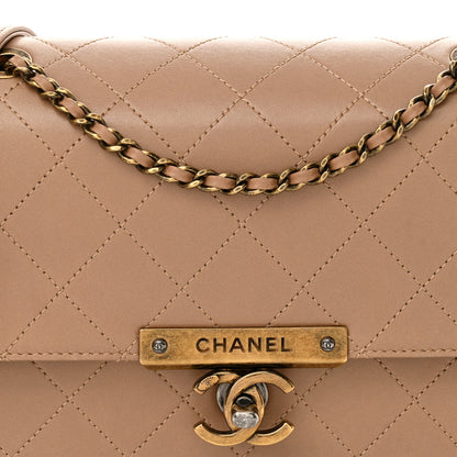 Chanel Shiny Lambskin Quilted Around The Corner Flap Beige 8 of 10
