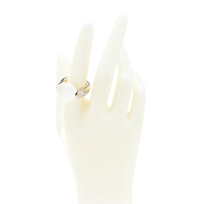 Pomellato 18K White Gold Diamond White Quartz Iconica Ring 55 7.25 2 of 9