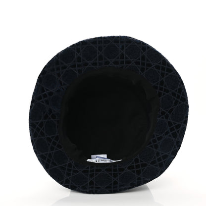 Christian Dior Velvet Cannage Bucket Hat 58 Blue 6 of 7