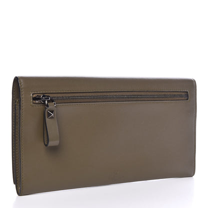 Valentino Garavani Calfskin Rockstud Travel Wallet Army Green 3 of 8