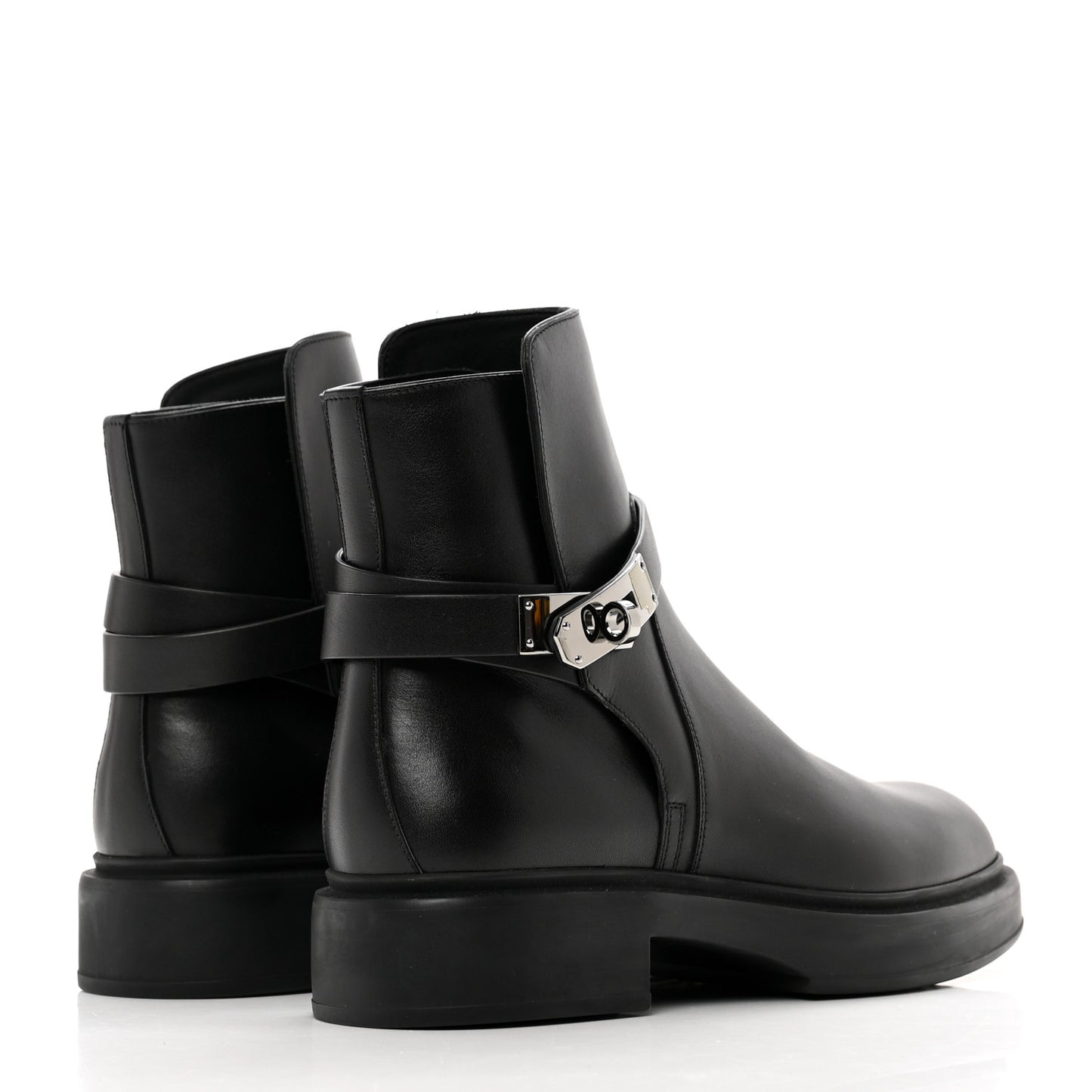 Calfskin Veo Ankle Boots 37.5 Black
