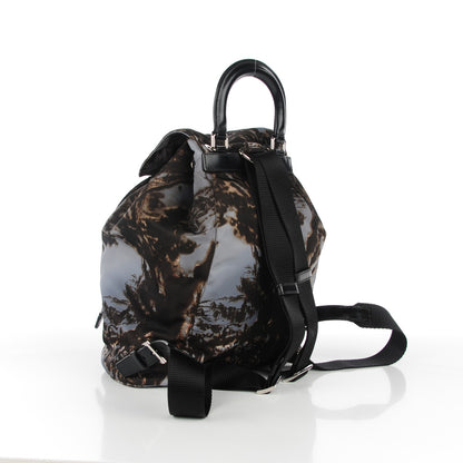 Prada Tessuto Nylon Print Small Tote Backpack Grigio 3 of 8
