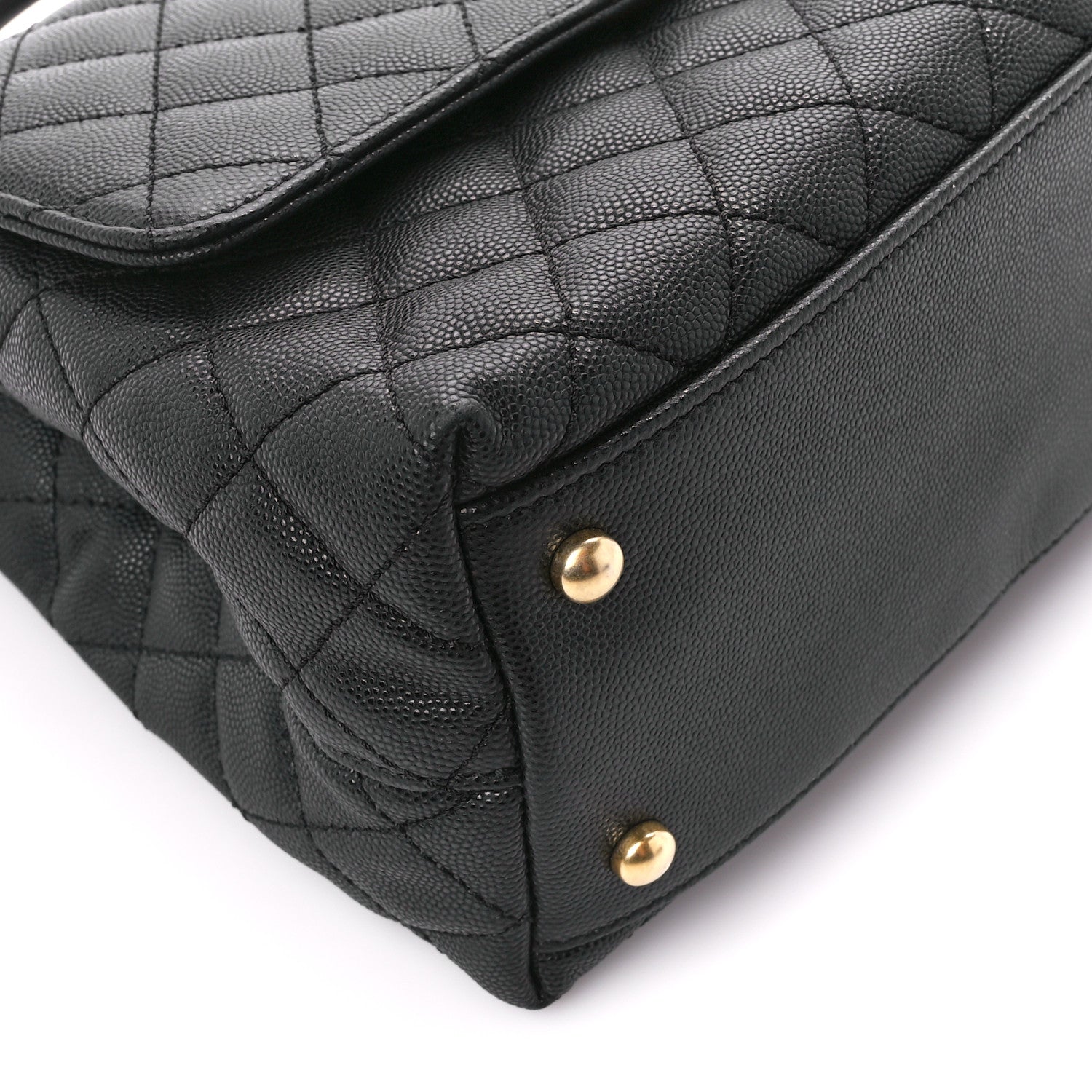 Chanel Caviar Quilted Small Coco Chain Handle Flap Black 10 of 12