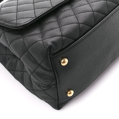 Chanel Caviar Quilted Small Coco Chain Handle Flap Black 10 of 12