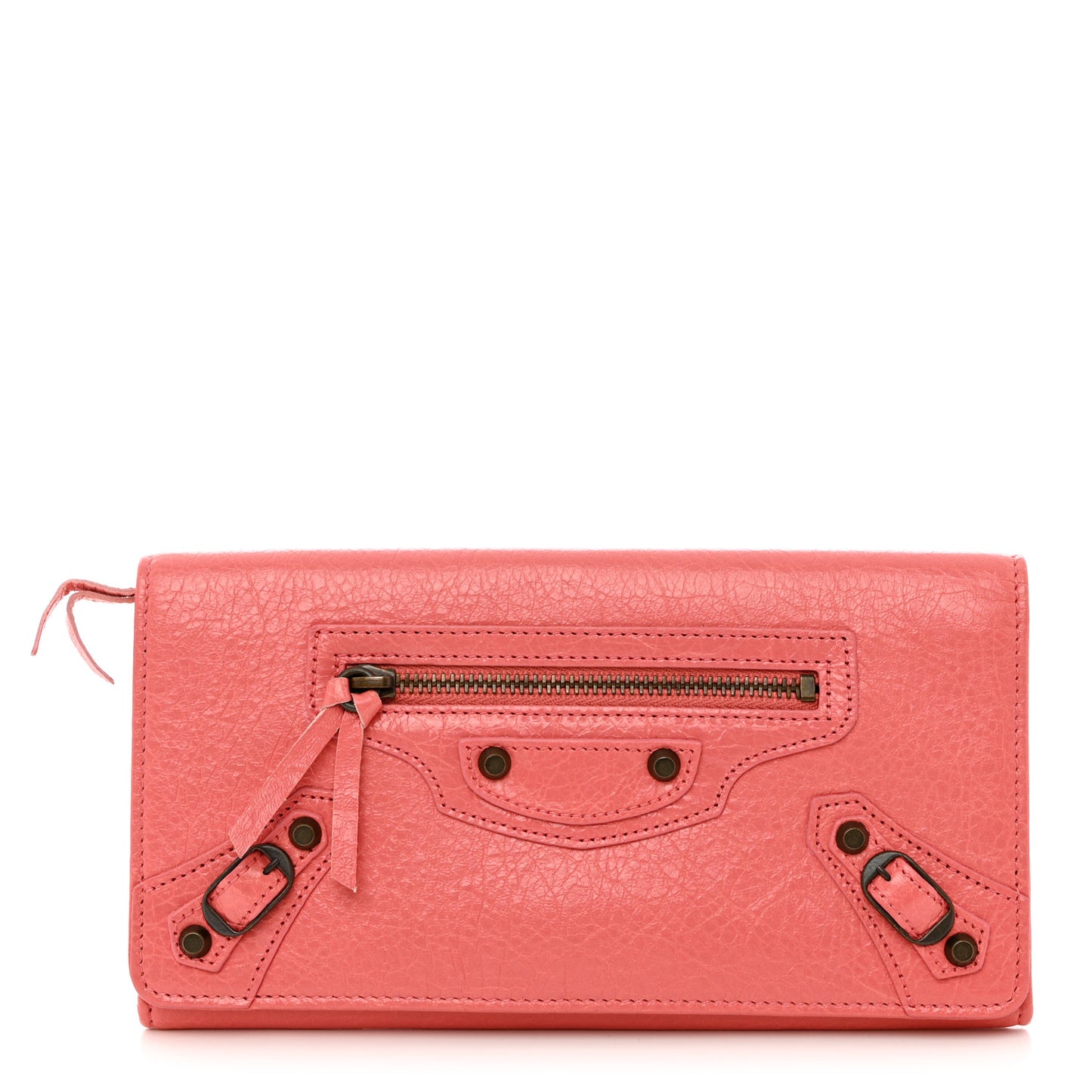 Agneau Classic Hardware Continental Zip Around Wallet Rose Jaipur