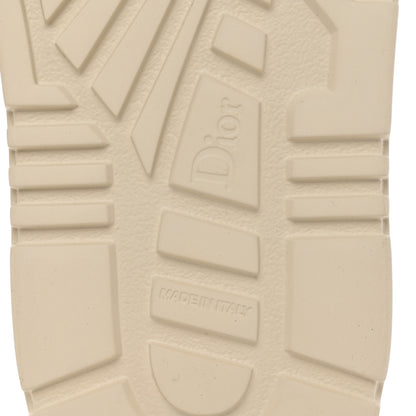 Christian Dior Shearling Canvas Lurex Embroidered Dway 10mm Slide Sandals 40 Natural Platinum 8 of 8