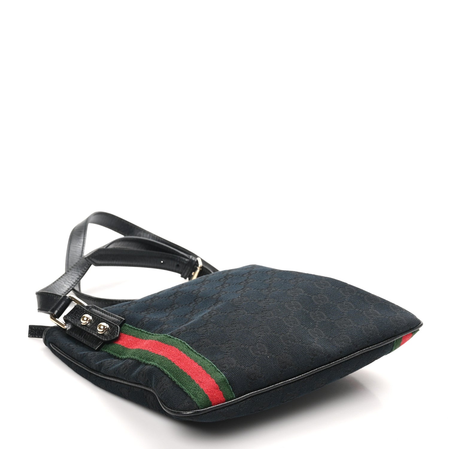 Gucci Monogram Web Jolicoeur Charms Messenger Bag Black 4 of 10