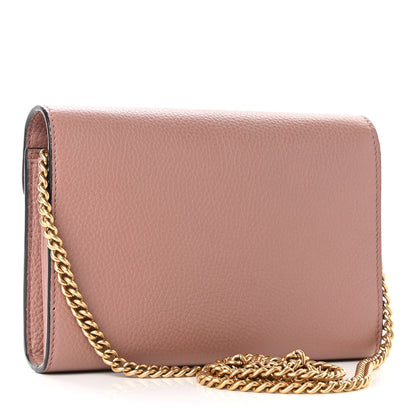 Gucci Cellarius Calfskin GG Marmont Chain Wallet Rosy Phard 2 of 11