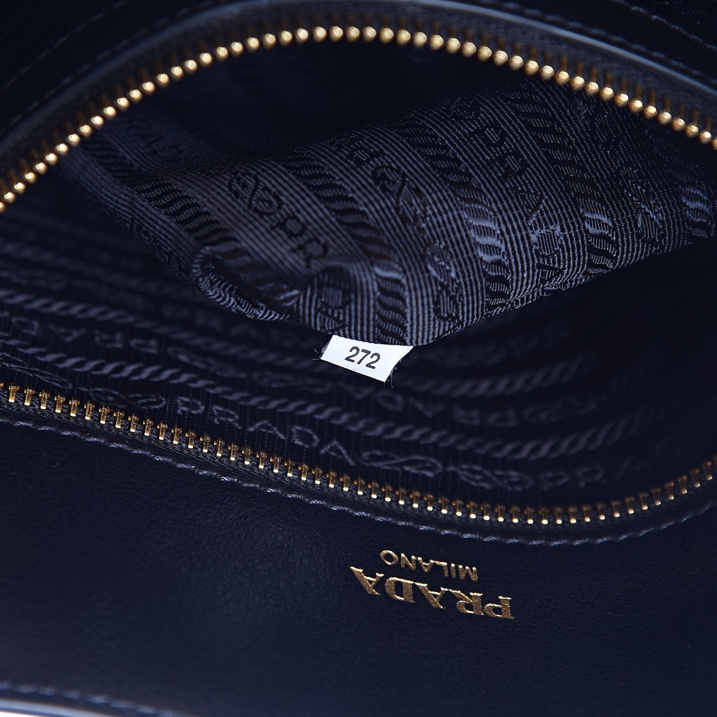 Glace Calfskin Embossed Logo Tote Black