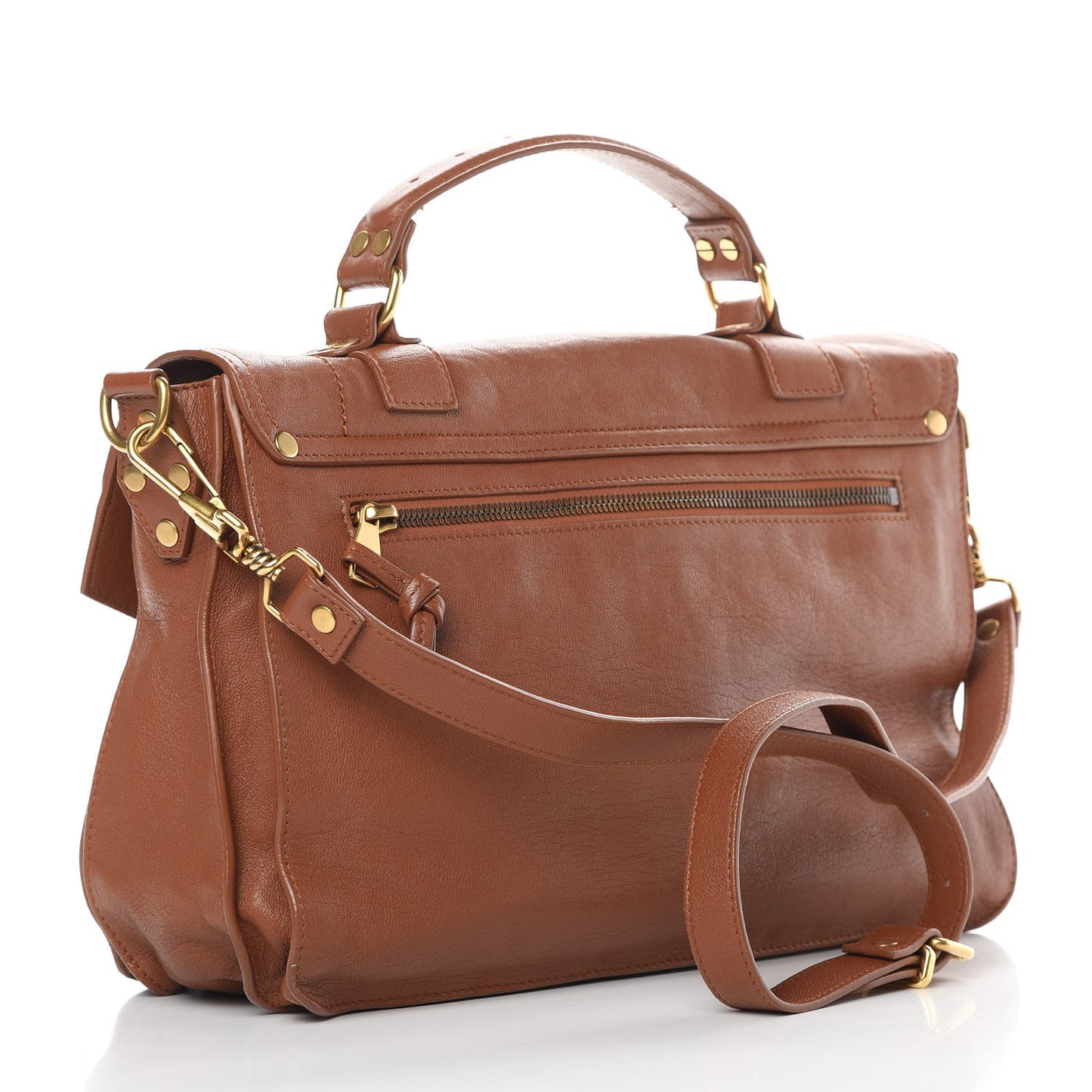 Lambskin Medium PS1 Satchel Saddle