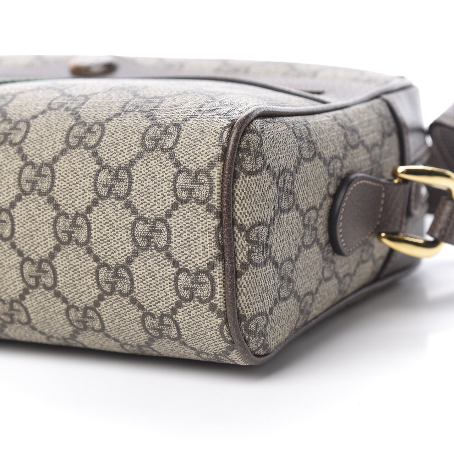 GG Supreme Monogram Web Small Ophidia Shoulder Bag Brown