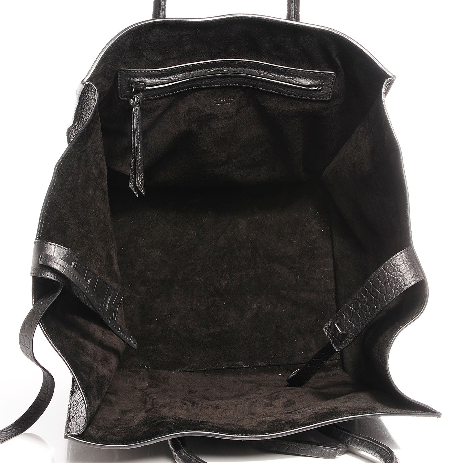 CELINE ブラック ボディバッグ Celine Crocodile Embossed Large Phantom Luggage Black 91619