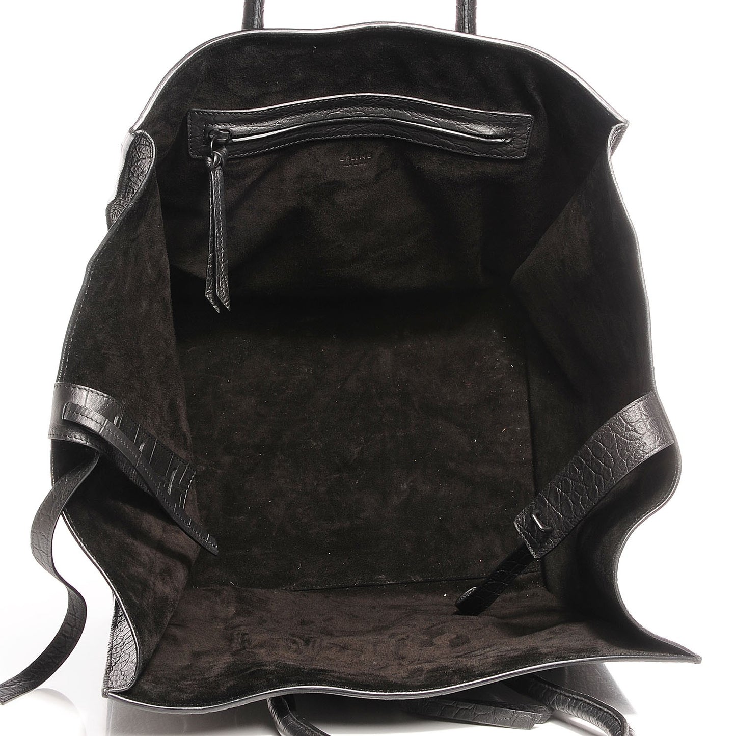 Crocodile Embossed Large Phantom Luggage Black