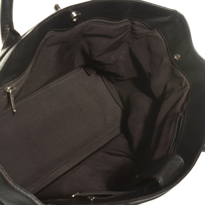 Chanel Calfskin Cerf Executive Shopper Tote Dark Brown 5 of 8