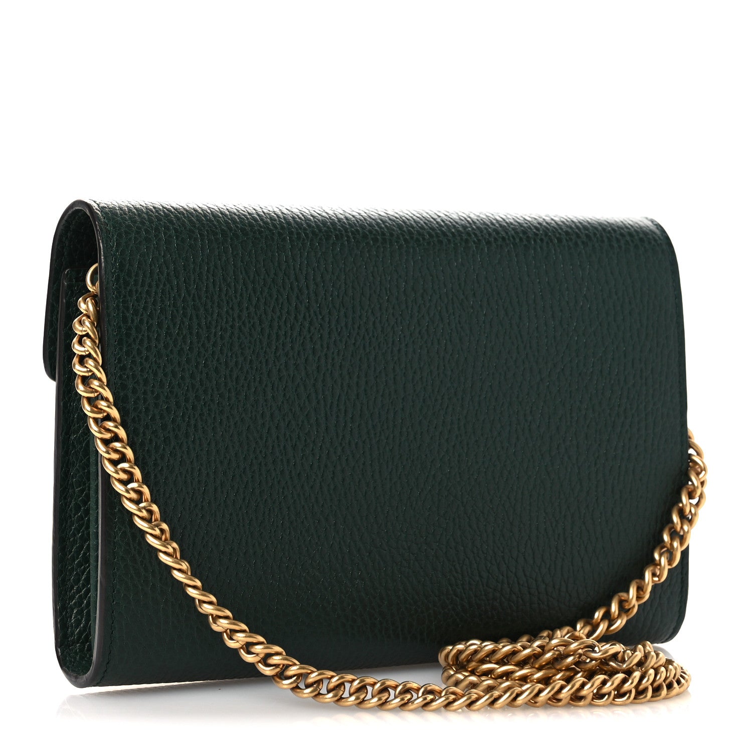 Gucci Calfskin Garden Dionysus Chain Wallet Emerald 3 of 10