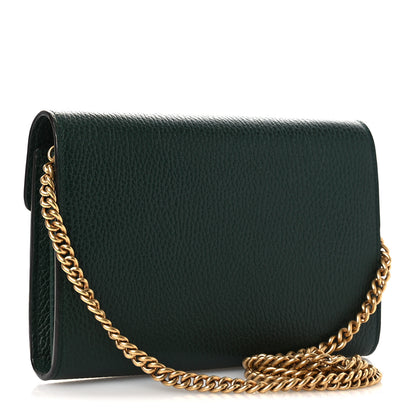 Gucci Calfskin Garden Dionysus Chain Wallet Emerald 3 of 10