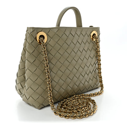 Bottega Veneta Nappa Intrecciato Small Andiamo With Chain Shoulder Bag Travertine 3 of 9