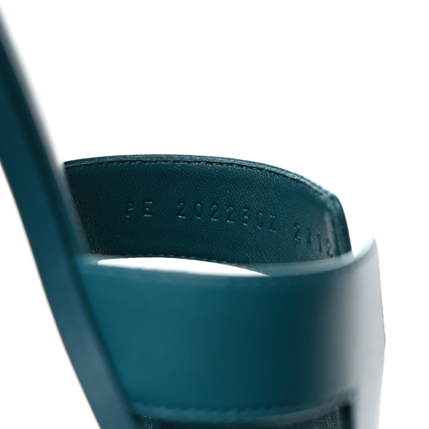 Calfskin Oran Sandals 39 Bleu Emeraude