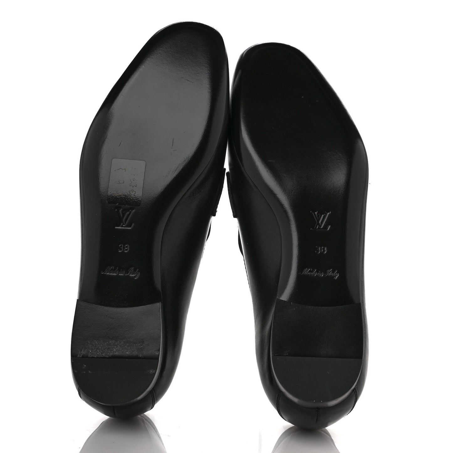 Calfskin Upper Case Flat Loafer 38 Black
