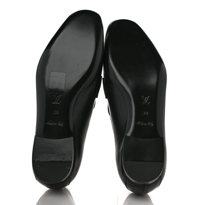 Louis Vuitton Calfskin Upper Case Flat Loafer 38 Black 5 of 9