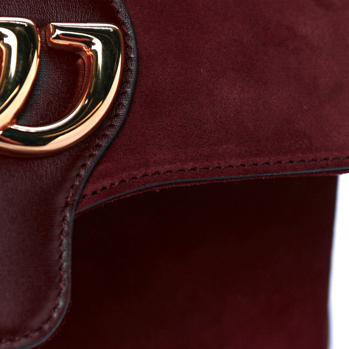 Suede Medium Arli Flap Shoulder Bag Vintage Bordeaux