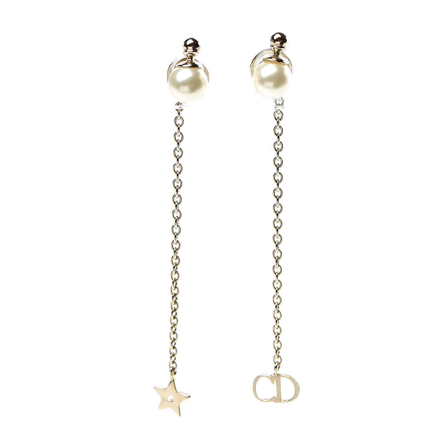 Pearl La Petite Tribale Dangle Chain Earrings Gold